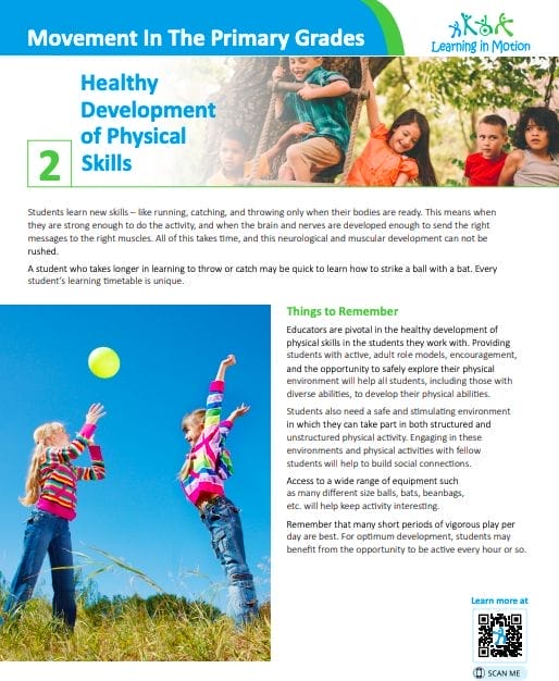 Movement in the Primary Grades: Healthy Development of Physical Skills