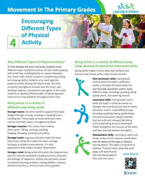 Movement in the Primary Grades: Encouraging Different Types of Physical Activity