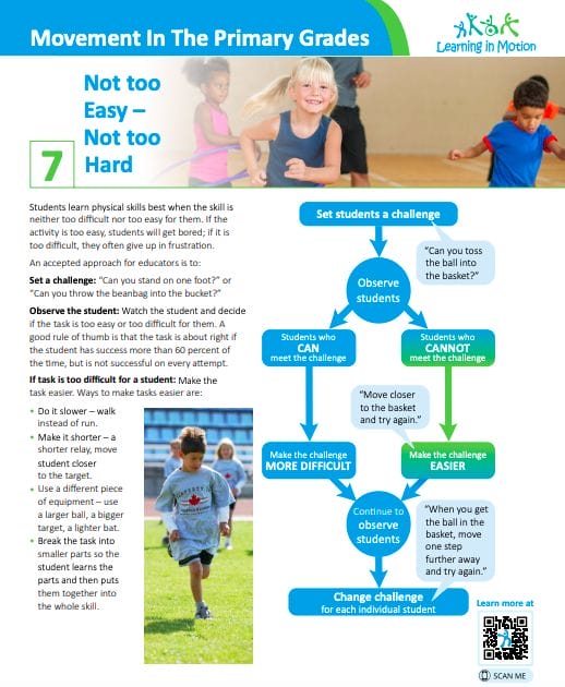 Movement in the Primary Grades: Not too Easy-Not too Hard