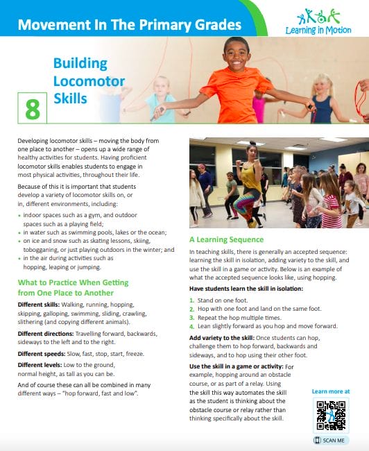 Movement in the Primary Grades: Building Locomotor Skills