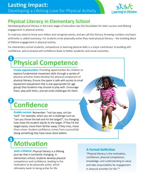 Lasting Impact: Physical Literacy in Elementary School