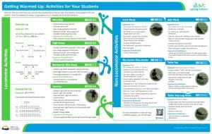 Getting warmed-up Getting Warmed Up Activities for Students - pdf screenshot